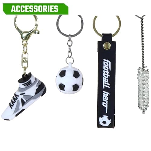 RIXOZ Football Collapsible Water Bottle - 550ml Silicone Bottle With Football, Footi Boot Keyring & Carry Strap — view 6