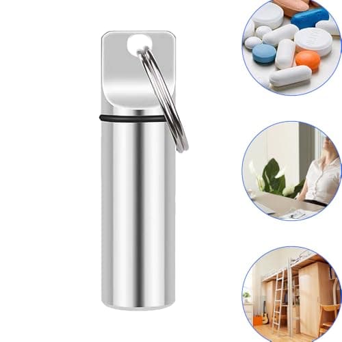 Lmyzcbzl Waterproof Aluminum Pill Box, Pill Box Keychain, Pocket Pill Case, Portable mini Pill Boxes, Portable Pill Container for Outdoor Travel — view 5