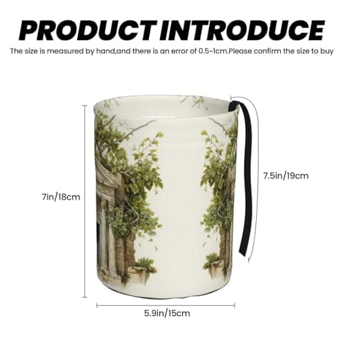 MDATT Antique Building With Roman Olive Branch And Greek Car Trash Can Leak-Proof Organizer For Long Road Trips And Family Vacations — view 3