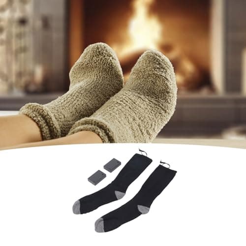 Battery Operated Heated Socks for Winter Travel, Skiing, Hiking, One Size — view 2