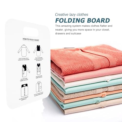 Alipis 2 Pack Shirt Folding Boards – Pp Plastic Clothes Folder for Laundry, Closet Organization & Travel Packing, Easy Fold Garment Organizer for Shirts, T- & Pants White 12 × 10 × 0. 04 in — view 2