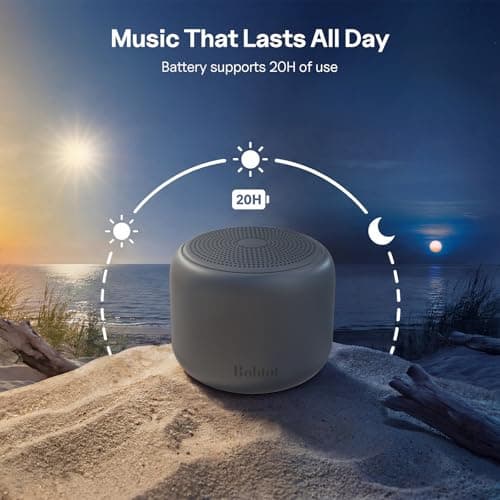 Bobtot Portable Bluetooth Speakers with Strap Mini Speaker, Dark Gray — view 5