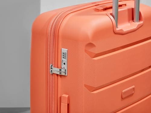 Rock Tulum Set of 3 Expandable Hard Shell Suitcases - Peach — view 5