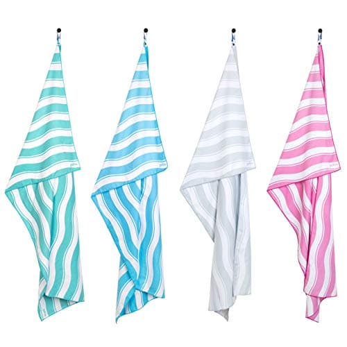 just be... Microfibre Beach Towel Gym Towel - Lightweight Compact Swimming Quick Dry Towel Anti-Sand - Beach Towels for Adults and Kids - Pink XX Large 200x90cm — view 4