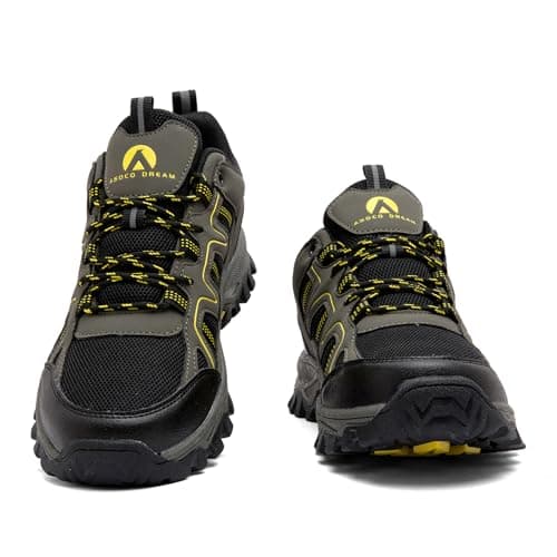 ASOCO DREAM Hiking Shoes Mens Womens Walking Boots Lightweight Breathable Trekking Climbing Trainers Outdoor Backpacking Camping Sneaker,Green,6 UK — view 6