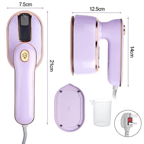 AUAUY Mini Steam Iron, 1000W Portable Handheld Travel Steam Iron(Purple) — view 3
