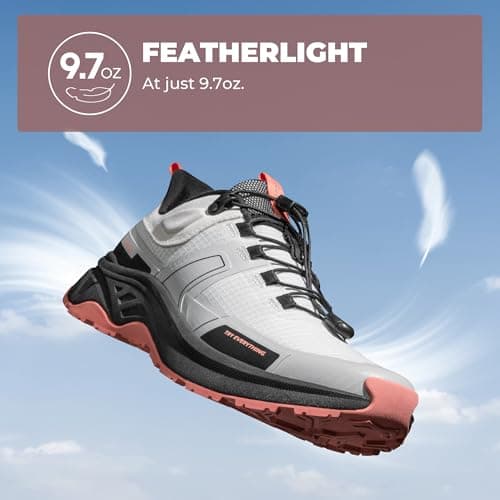 NORTIV 8 Women's Hiking Shoes,Size 6,Grey Pink — view 4
