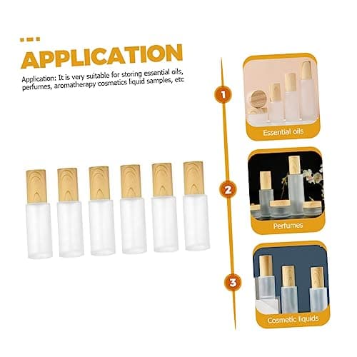 POPETPOP 6 Pack 30ml Glass Spray Bottle White Refillable Bottles — view 3