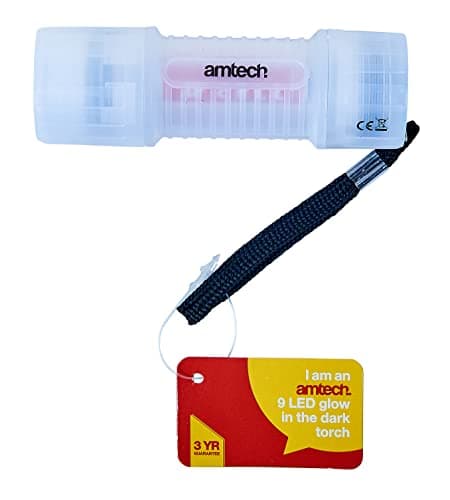 Amtech 9 LED Glow in the Dark Torch, Compact with Wrist Strap and Batteries Included, for Camping, Fishing and Emergency Lighting. — view 2