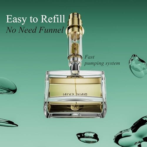 Aurdox Refillable Perfume Atomiser,Portable mini Perfume Spray Bottles Empty Spray, Dispensers, Leak-proof Atomizers with Bottom Pump for Travel, 5ml/Green — view 3