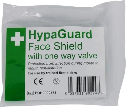 Safety First Aid Group HypaGuard Face Shields for CPR Resuscitation, Pack of 20 One-Way Valve Masks — view 2