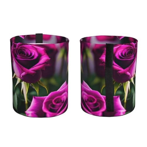 MDATT Purple Roses Car Trash Can Leak-Proof Organizer For Long Road Trips And Family Vacations — view 2