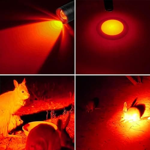 POCKETMAN 2 in 1 Red and White Rechargeable Flashlight, High Brightness Adjustable Zoom, Waterproof Portable LED Flashlight, Suitable for Night Observation, Outdoor Travel — view 2