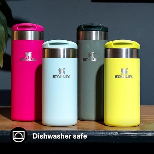 Stanley 1913 Aerolight Transit Travel Mug 0.47L - Keeps 6 Hours Hot - 8 Hours Cold - Dishwasher Safe - Leakproof - Car Cup Holder Compatible - Insulated Coffee Cup - Hammertone Green — view 6