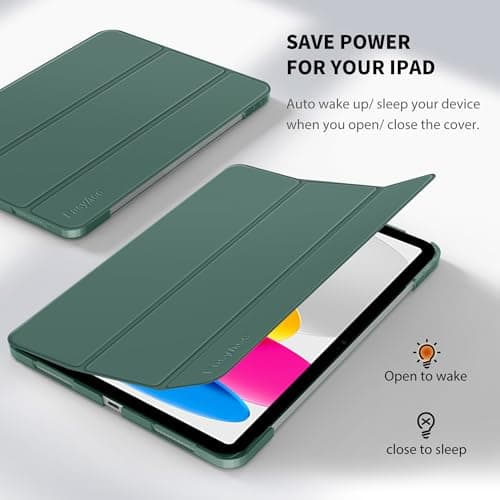 EasyAcc Case for iPad (A16) 11th/10th Generation 2025/2022, Dark Green — view 4