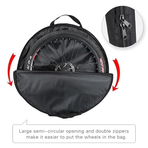 Rhinowalk Bike Wheel Bag Travel Case Soft Padded Bicycle Wheelset Carrying Bag for 26-29 inch Mountain Road Bike Wheels — view 3