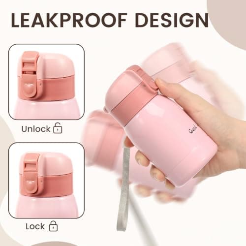 2 Pcs Small Insulated Water Bottle 200ml Stainless Steel Mini Travel Flask — view 5