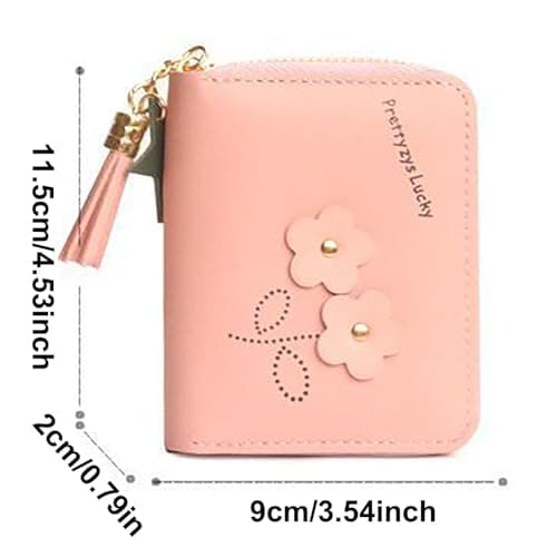 2026 New Arrivals Backpack Women's Purse for Women with Tassel, Cute Flower Zipper Purse, Multifunctional Card Holder for Daily Use, Perfect for Commuting (Black, One — view 3