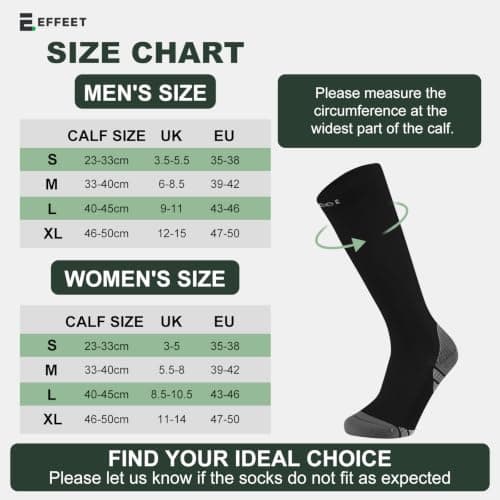 Effeet Compression Flight Socks for Men & Women, 2 Pairs, Cushioned — view 5