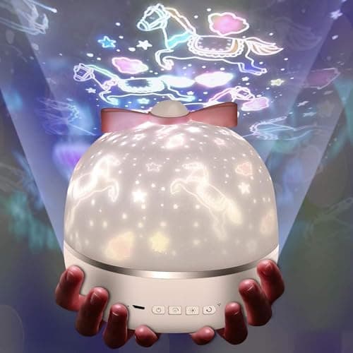 Starry Sky Projector Lamp, 360° Rotating, 6 Different Projection Films LED Night Light, USB Cable, Bedroom Decoration Star Light Projector for Birthdays, Partie,Christmas Gifts — view 3