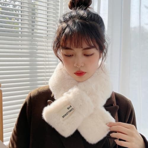 Limtula Y2k Scarf Winter Plush Scarf Teenager Dopamine Look Casual Travel Shopping Taking Photo for Teen Winter for Men for Women Cold Weather Men Plush — view 3