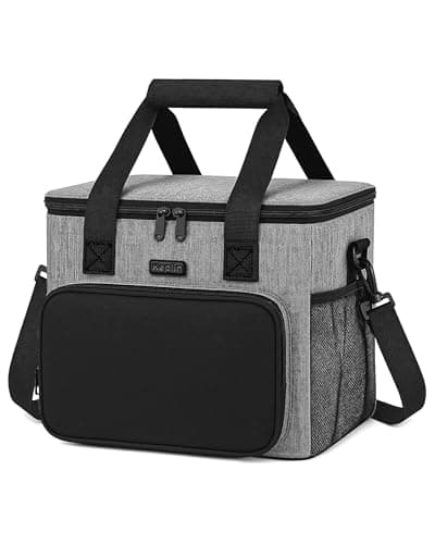 KEPLIN Insulated Cooler Bag 8.5L Waterproof & Leak Resistant with Shoulder Strap, Side & Front Pockets Portable Lunch Box for Picnic, Camping, Beach, Travel, Large Capacity & Durable (26 x 17 x 21 cm)