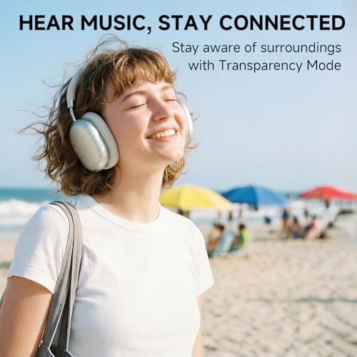 FOFUN NC95 Bluetooth Over Ear Headphones, Noise Cancelling with Smart Knob — view 3