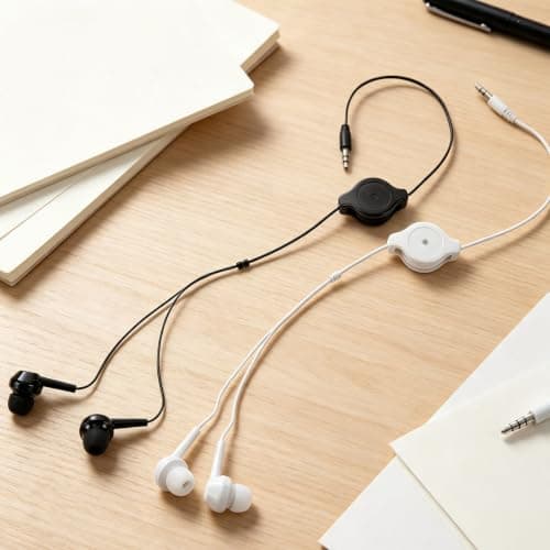PRETYZOOM 2pcs 2pcs Retractable Wired Earphones with 3.5mm Jack for Travel — view 5
