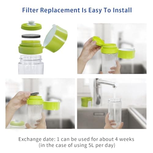 ZoneKing 8 Pack Micro Disc Replacement Filter for Brita Fill & Go, Water Filter Bottles & Carafes | 150L/4 Weeks Long-Lasting | Reduce Chlorine, Particles, and Other contaminants in Water — view 5