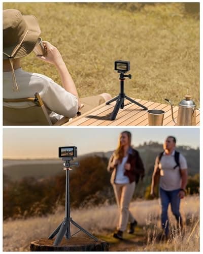 20"/51cm Selfie Stick Tripod for DJI Osmo Action 5 Pro/4/3, Osmo 360, 2-in-1 Desk Tripod Stand w Magnetic Quick-Release Adapter, Extendable Handle/Monopod/Extension Rod/Travel Vlogging Accessories — view 5