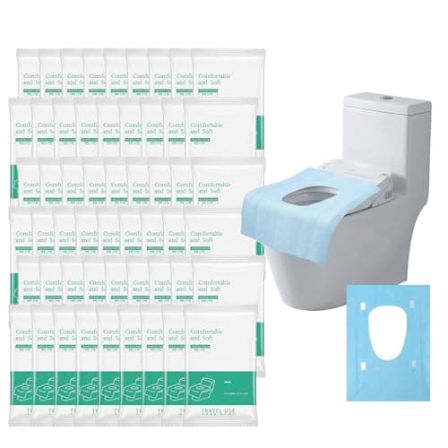 40 Pcs Toilet Seat Covers,Stick-On Non-Slip Portable Travel Toilet Seat