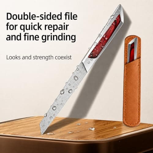 Metal Nail Files, Stainless Steel Nail Files - Double Sided Emery Board for Natural Nails, Heavy Duty Reusable Manicure Tool, Home Salon & Travel Essential — view 5