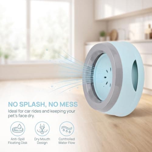 Blue Portable Dog Water Bowl Anti Spill for Car — view 6