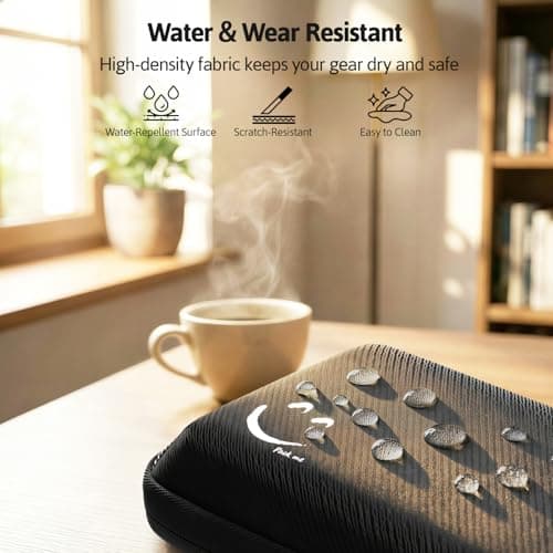 OrgaWise Cable Organiser Bag, Electronic Organizer Travel Case, Water Resistant Travel Accessories Bag Tech Pouch for Charger Adapter Power Bank Hard Drive (Black) — view 5