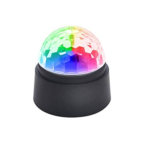 Global Gizmos 45390 Crystal Starball Disco Light / Mini Disco Lights / Battery Operated / Party Light For Kids Birthdays, Family Gatherings, & Christmas / 9cm x 9cm