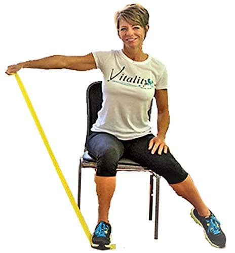 Resistance Band for Seniors: Exercise Band specifically Created for Seniors with Light Resistance and Longer Length + Instruction Guide. Latex Free. Exercise, Stretching, Physical Therapy — view 6