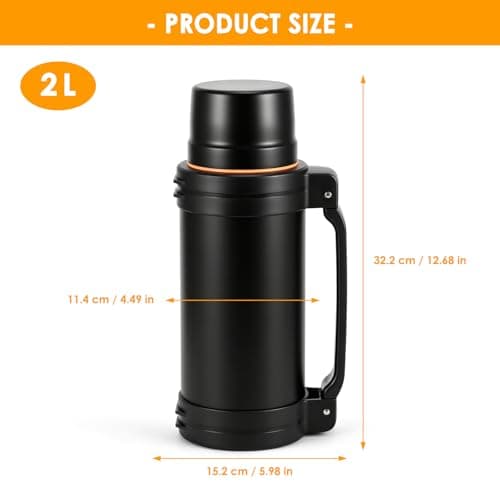 Hangrow 2L Vacuum Insulated Bottle, Stainless Steel Vacuum Insulated Flask — view 6