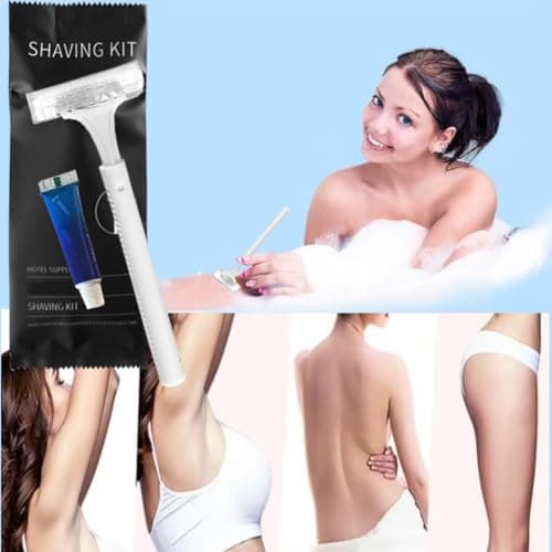10Pack Luxury Individually Wrapped Travel Disposable Razors Set With Shave Cream; Clean and Hygienic; Hotel Multipurpose Private Body Razor; Portable Shaving Razor Set for Home Hotel Travel, Daily Use — view 4
