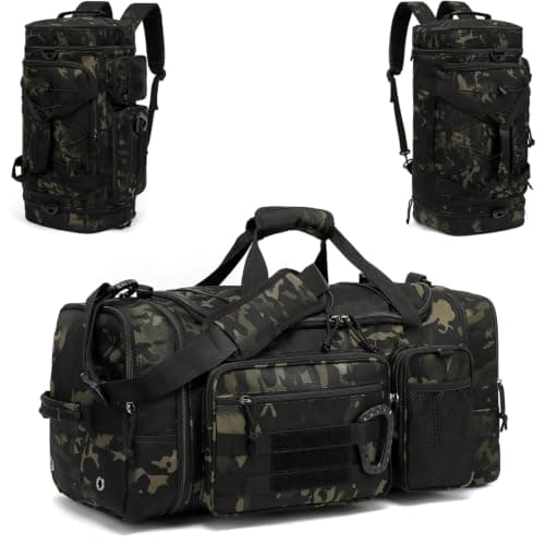 TONRUYN Tactical Gym Bag Mens 40-45L Expandable Sports & Travel Duffel Bag