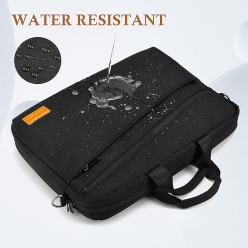 bagasin 17 17.3 18 Inch Laptop Shoulder Case Bag, Water-Repellent Briefcase — view 6