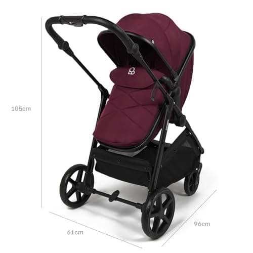 Puggle Monaco XT 2-in-1 Pram & Pushchair Travel System (Burgundy) — view 6