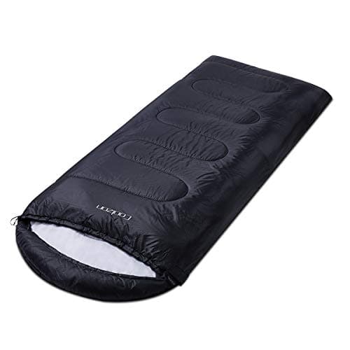 Coolzon Outdoor Sleeping Bag for Camping, for 3-4 Seasons, Adult Blanket, Small Packed Size, Ultralight Carry Bag, Soft, Thick and Warm, for Outdoor Camping, Travel, Hiking, Black — view 3