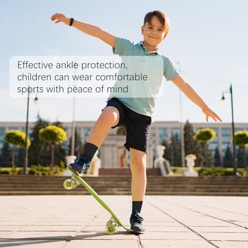Leikedun 2 Pairs Kids Ankle Support Elastic Compression Socks — view 4
