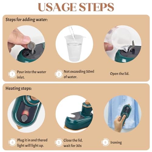 GothicBride Travel Iron Mini, Steam Iron Foldable — view 5