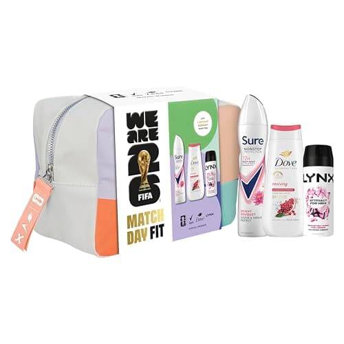 Dove, Lynx, Sure Washbag for Her Gift Set with an advanced anti-perspirant, body wash, body spray & a limited edition wash bag Match Day Fit for her 3 pc — view 2