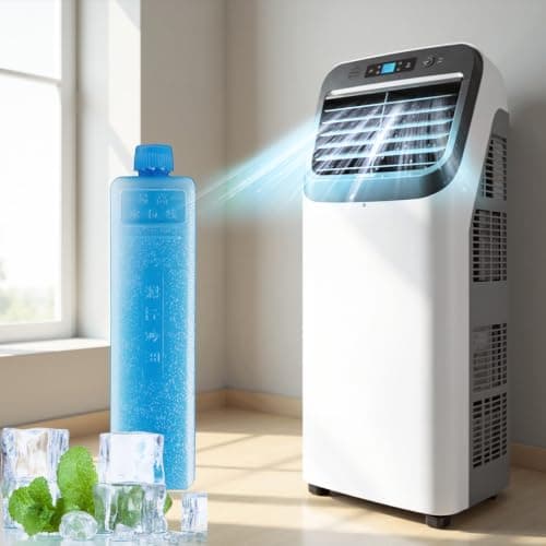 6-Pack Reusable Ice Packs, Long-Lasting Freezer Blocks, for Portable Air Conditioners, Lunch Boxes & Travel Coolers (A) — view 2