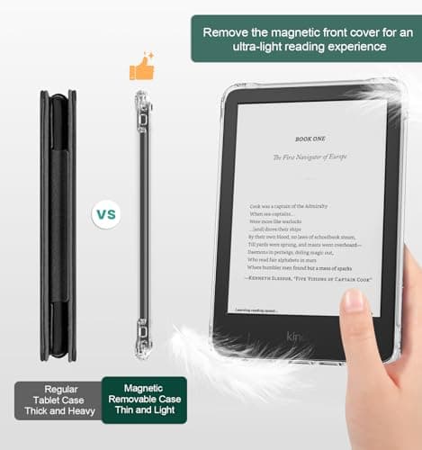 MoKo Detachable Magnetic Case for 6" Kindle 11th 2024/2022, Sky Blue — view 5