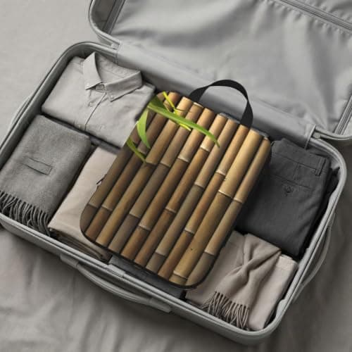 Spring Bamboo Print Compression Packing Cubes Lightweight Suitcase Organiser Bags For Holiday Business Trip — view 6