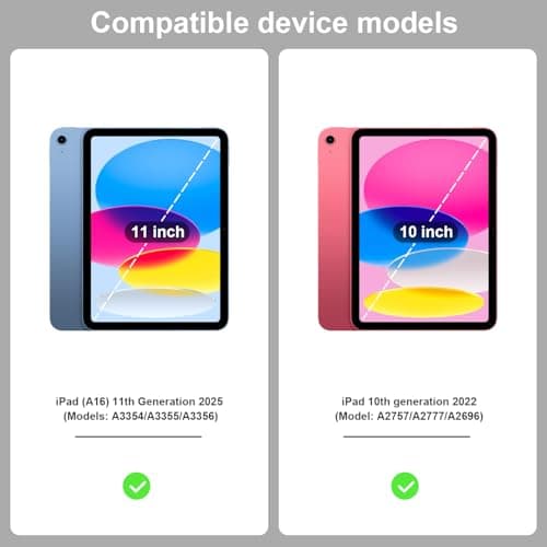 Mansiruyi Case for iPad (A16) 11th Generation 11 inch 2025/iPad 10th Generation 10.9 inch 2022, iPad 11th/10th Gen Case Ultra Slim Tri-fold Stand Hybrid Cover with Pencil Holder Auto Sleep/Wake-Silver — view 2