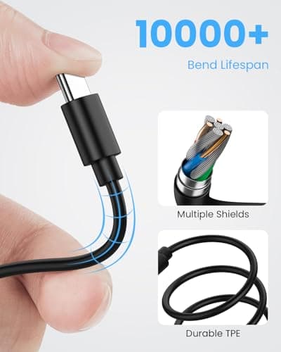 [30CM, 10-Pack] Multi Short USB C/Lightn-ing/Micro Mixed Cables, Multiple Fast Charge & Sync Short USB Cables Bulk for Charging Station for iPhone17&15, iPhone5-14, iPads, Mobiles, Tablets - Black — view 4